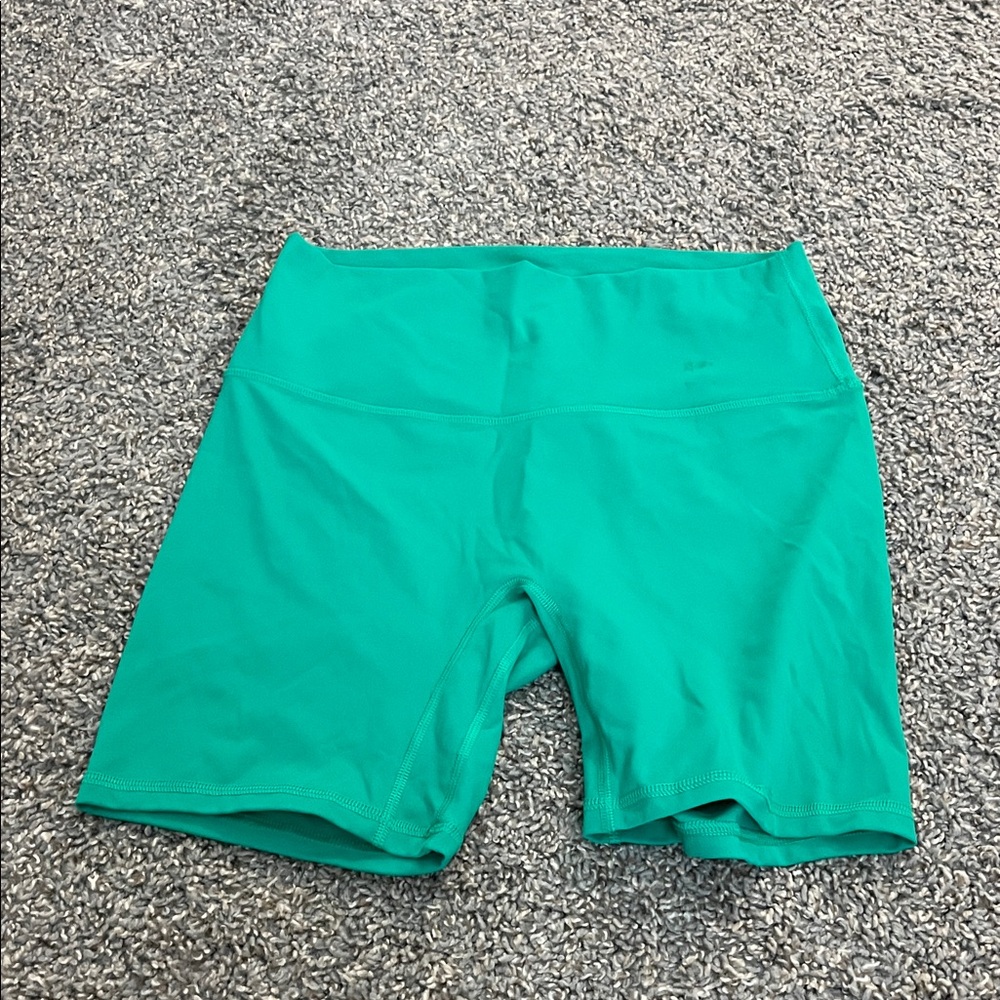 CRZ YOGA green 5” inseam Bike Shorts
